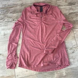 Pink and White heathered 3/4 Pullover